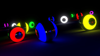 Colored lights dark space moon - the dark free wallpaper