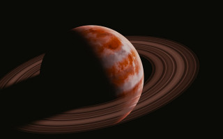 Black earth full moon red - free space wallpaper