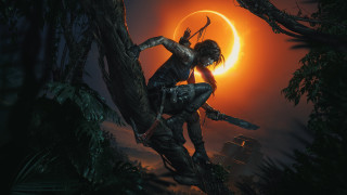Climbing man knife sun moon - a red circle free wallpaper
