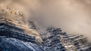 Snowy mountain clouds sky horizon - dave melvin free wallpaper