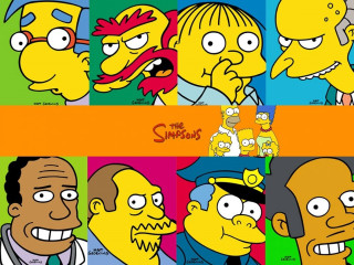 Simpsons characters expressions funny colorful - the other free wallpaper