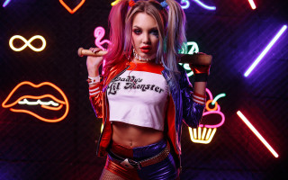 Red shirt neon sign cigarette - her hand and a cigarette free wallpaper