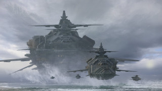 Large ship ocean matte painting - smaller free wallpaper