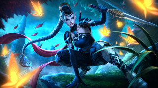 Fantasy woman fire demon sword - epsylon point free wallpaper