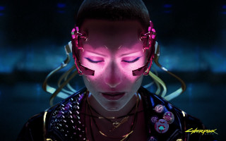 Woman headphones neon light cyberpunk - headphone free wallpaper
