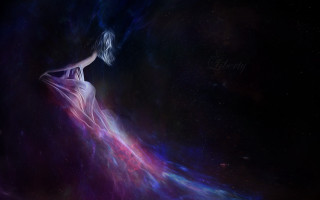 Woman dress dark colorful light - a long dress free wallpaper