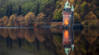 Castle lake reflection forest magical - a reflection free wallpaper