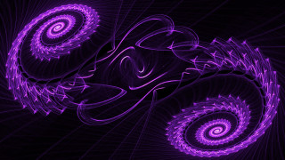 Purple spiral generative fractals magic - a computer free wallpaper for desktop