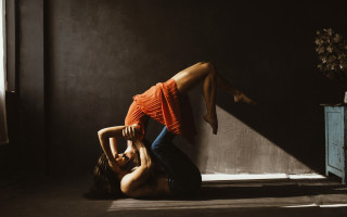 Woman handstand vase flower cinematic - a handstand free wallpaper