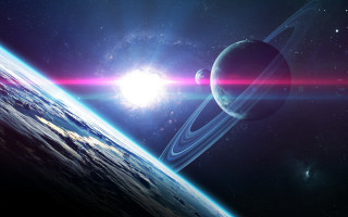 Space planet sun red light - space free wallpaper