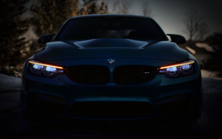 Car lights night fullmoon 3Drender - full free wallpaper