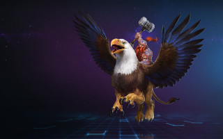 Eagle hammer woman aurora fireworks - a bald eagle free wallpaper