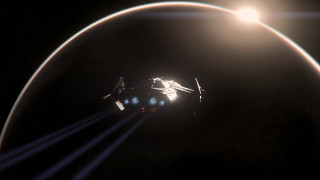 Space shuttle night sky light - star citizen halo free wallpaper
