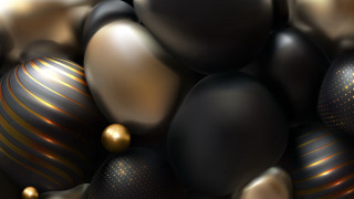 Black gold balloons gold stripe - balloon free wallpaper