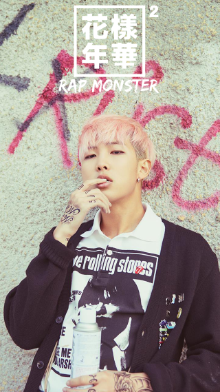 Pink haired tattooed man smoking - white shirt free wallpaper