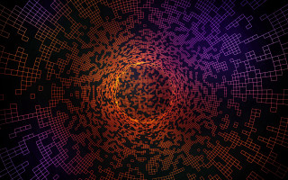 Colorful abstract circular black red - c4d free wallpaper