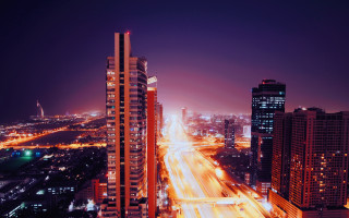 Tokyo night cityscape traffic tower - traffic free wallpaper