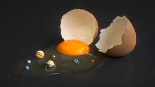 Cracked egg shell planets space - cracked free wallpaper