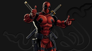 Deadpool swords black background comic - two sword free wallpaper