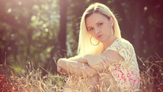 Woman field blonde fireworks christmas - tall grass free wallpaper