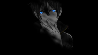 Anime man blue eyes smoke - his hand free wallpaper