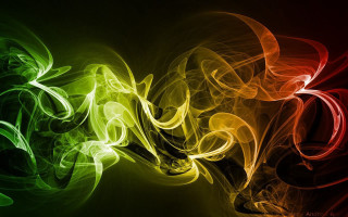 Colorful smoke swirl background black - psychedelic art free wallpaper