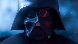 Darth vader mask red eyes 2 - dramatic cinematic lighting free wallpaper