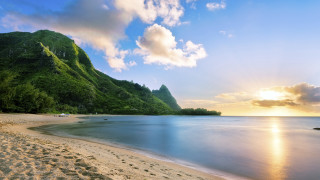 Beach mountain water boat sky - douglas robertson bisset free wallpaper