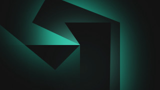 Black green abstract triangle hologram - beeple free wallpaper