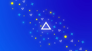 Blue triangle symbols abstract constellation - a triangle free wallpaper