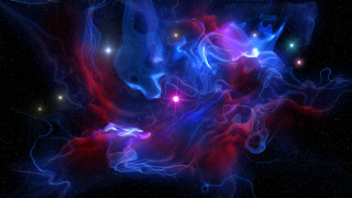 Colorful abstract stars smoke space - abstract background free wallpaper