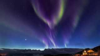 House lights sky clouds space - mystical free wallpaper