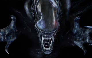 Large alien creature sharp teeth - alien free wallpaper