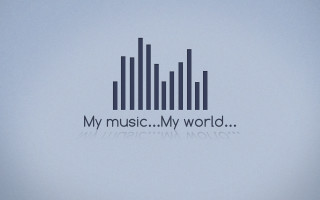 My music world equalizer conceptual - a logo free wallpaper