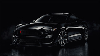 Black car spotlight hood up - a spotlight free wallpaper