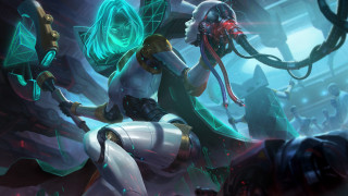 Futuristic woman robot holding glowing - futurism free wallpaper