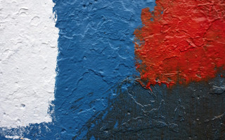 Red blue white black stripe - an abstract painting free wallpaper