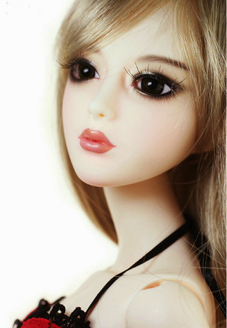 Doll black dress red flower - red flower free wallpaper