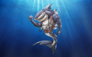 Shark lifejacket scubamask ocean bubble - brian chippy dugan free wallpaper