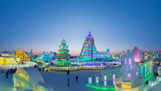 Cityscape ice sculptures tokyo skyline - winter free wallpaper for desktop