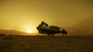 Desert plane sunset mountains ocean - a mountain in the distance free wallpaper