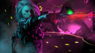 Eve ryder cyberpunk neon synthwave - synthwave style free wallpaper