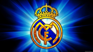 Blue gold soccer logo crown - real free wallpaper