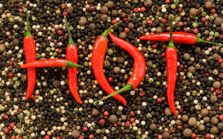Red peppers dirt seeds christmas - international typographic style free wallpaper