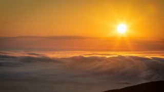 Sunset mountain cloud plane lighthouse - sunrise free wallpaper