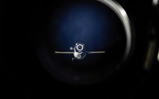 Satellite lens microscopic space art - circular free wallpaper