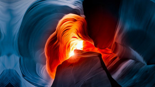 Rock formation bright center top - center free wallpaper