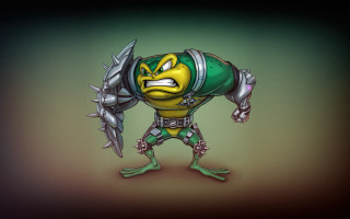 Cartoon green yellow helmet armored - arnold free wallpaper