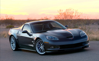 Black sports car road sunset - a few bush free wallpaper