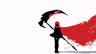 Red umbrella black hat vanitas - death free wallpaper